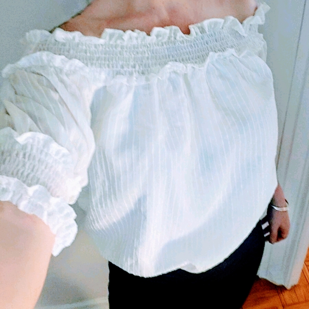 Off-The-Shoulder Frilly Top